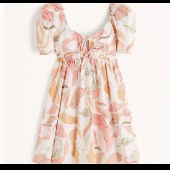 Abercrombie and Fitch Keyhole Babydoll Dress floral size XSP - Picture 5 of 10